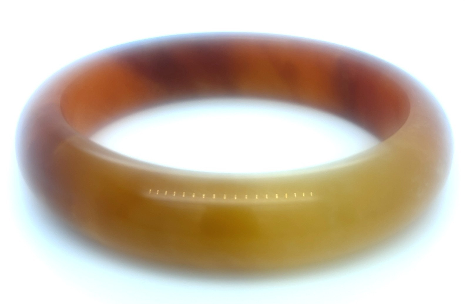 Grade A Orange Peach Jadeite Bangle 61mm