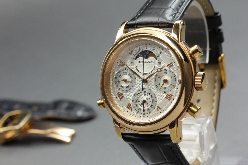Near MINT Shellman Grand Complication Premium 6771-T011179TA Quartz Men’s Watch