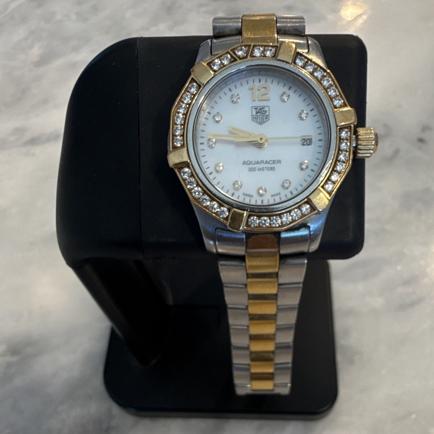 TAG Heuer Aquaracer Women’s Two-Tone Diamond Bezel Quartz 300m Date