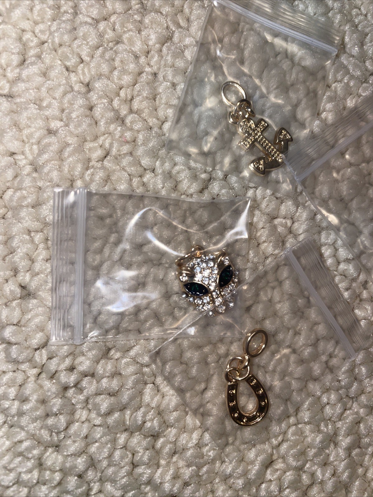 EFFY Necklace with Love- Set Of 7 Charms Gold Plated New