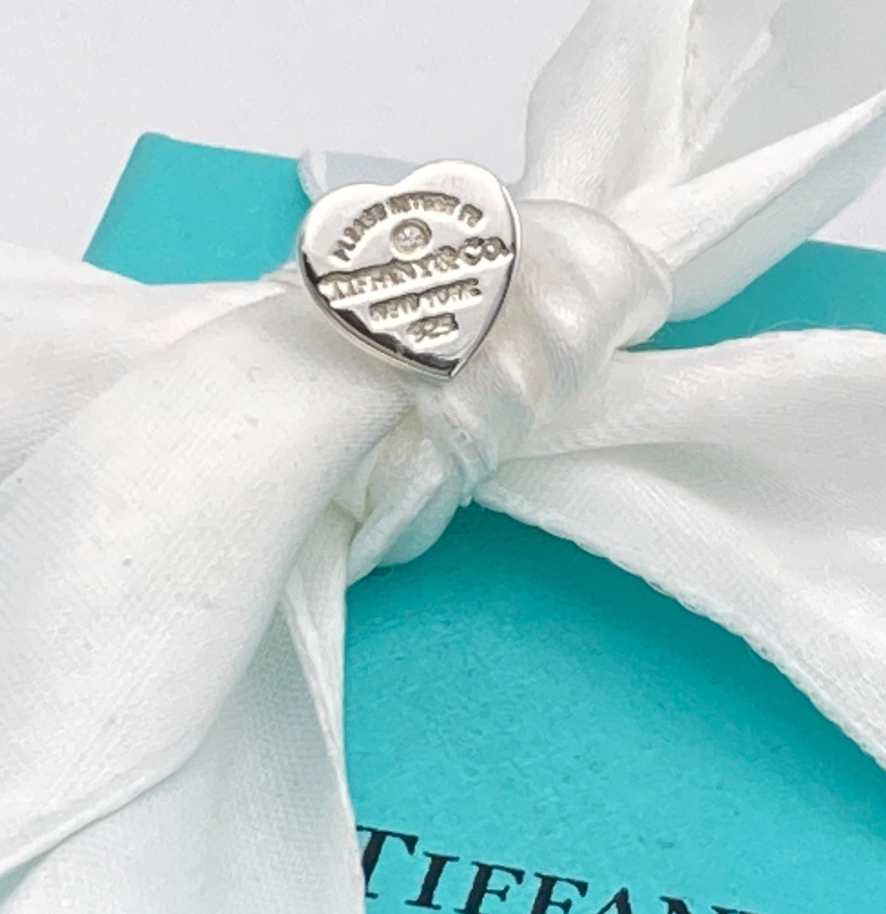 Tiffany & Co. Return to Heart Diamond Single Stud Silver Earring 0.5g