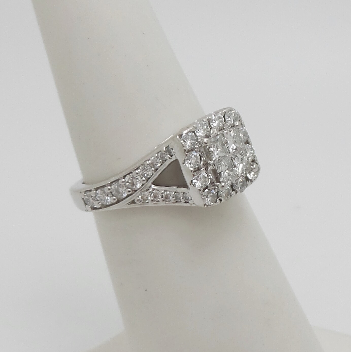 1CT Natural Diamond Anniversary Engagement Wedding Bridal Ring 14K White Gold