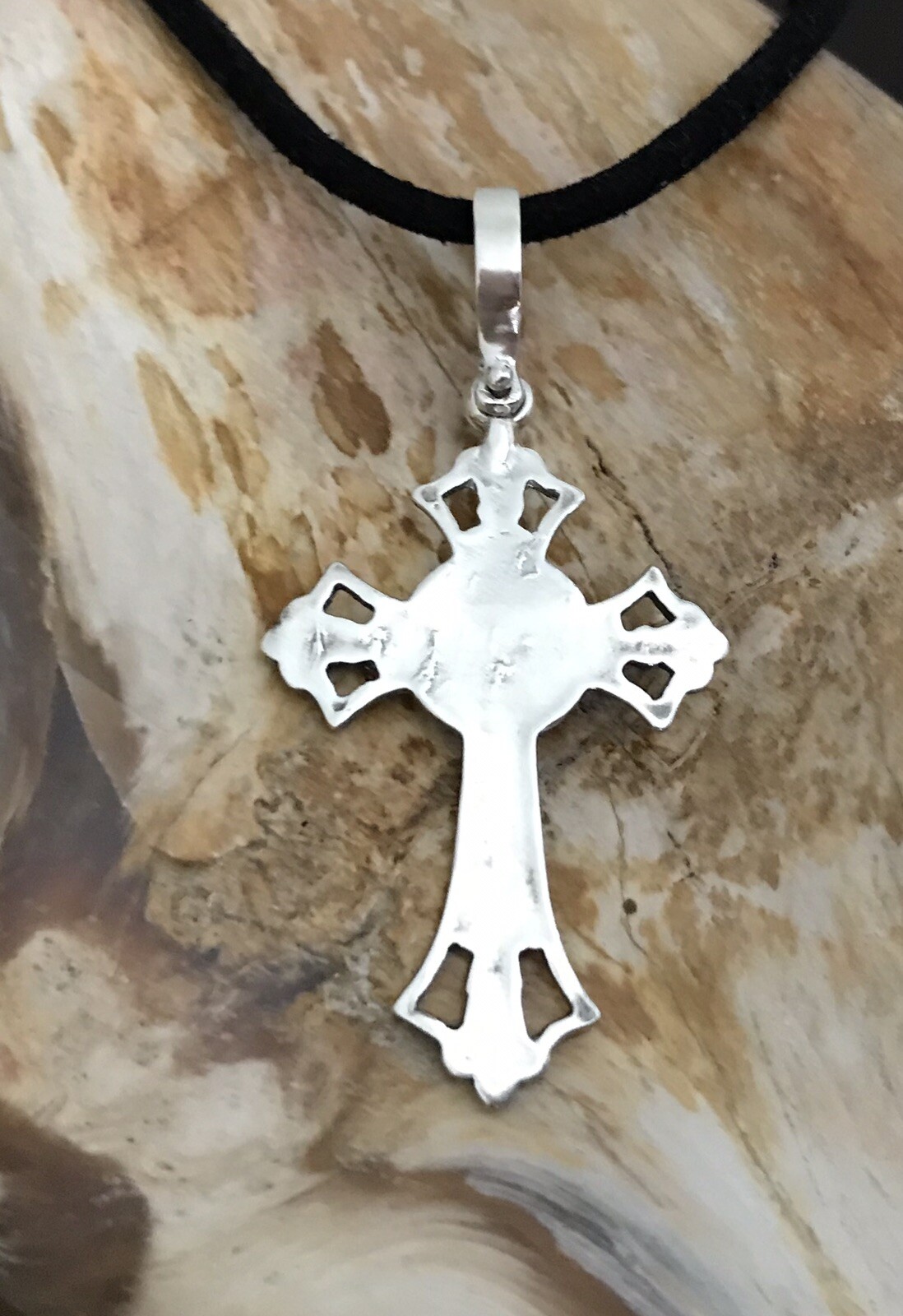 ATOCHA Coin Pendant Sterling Silver Filigree Cross Sunken Treasure Coin Jewelry