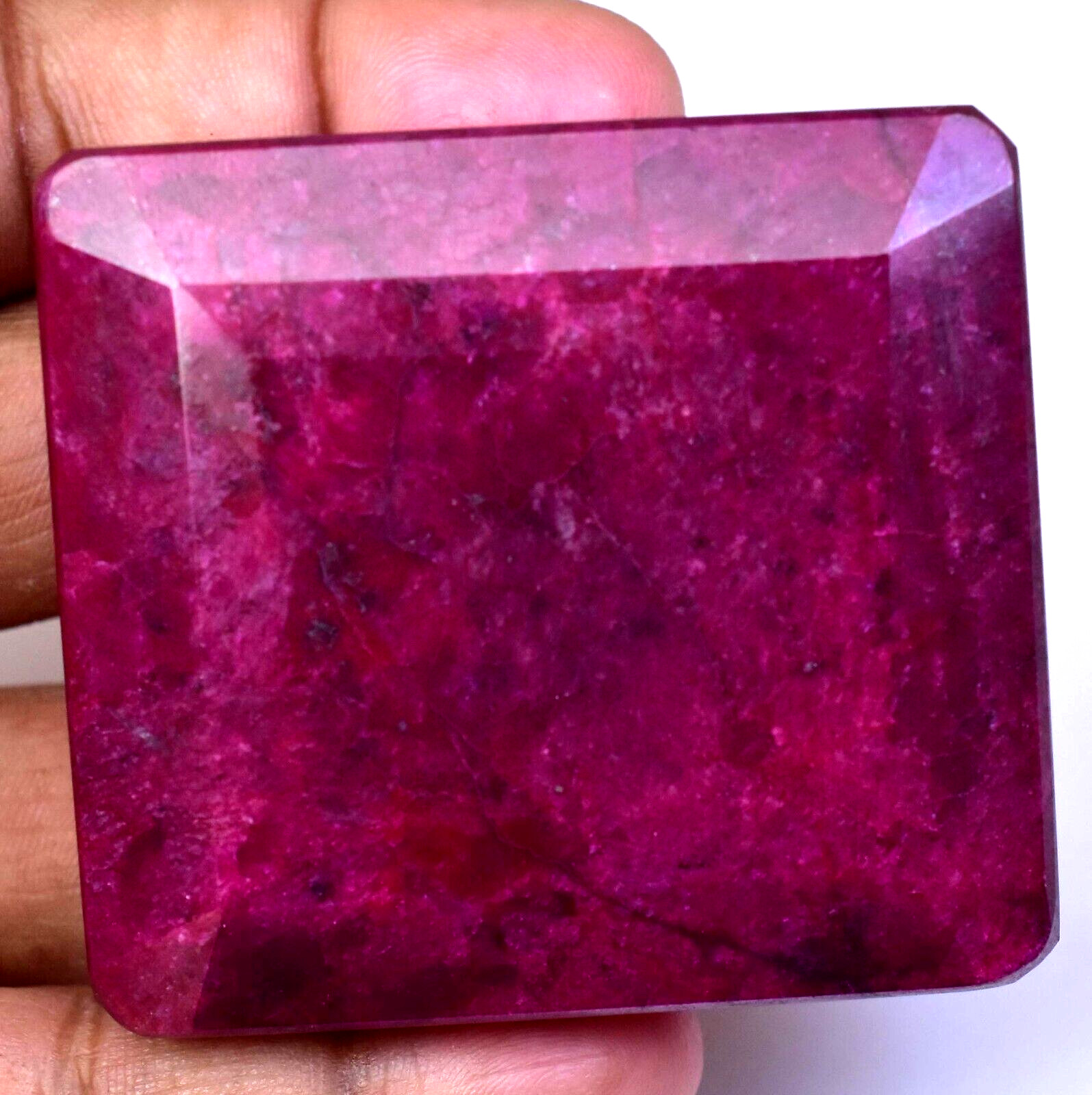 918.00 CT Natural Huge Red Ruby Certified Earth-Mined Square Cut Loose Gemstone