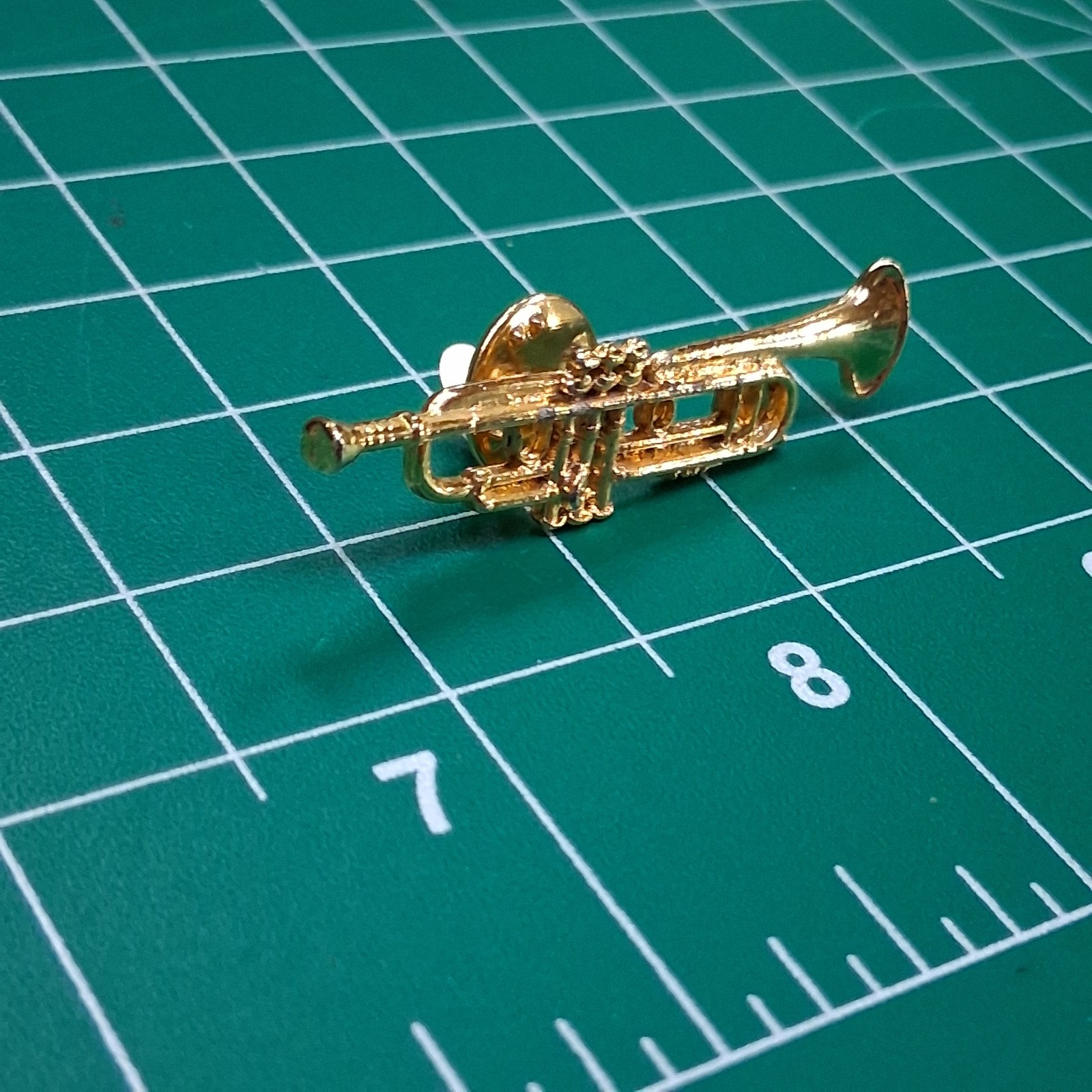 Vintage Future Primitive Gold Tone Trumpet Design Pin