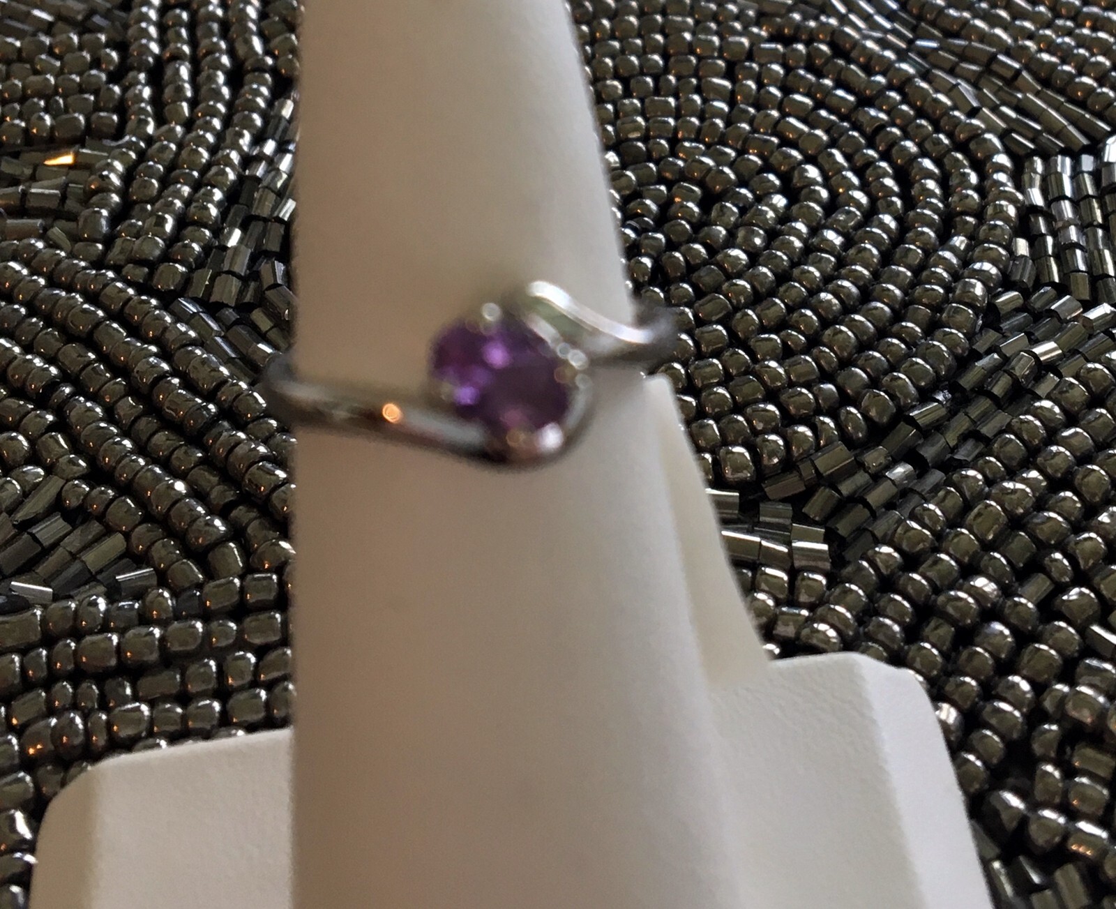 Park Lane SPECIAL HOSTESS RING – Genuine Amethyst + Sterling Silver – SZ 7 Nice