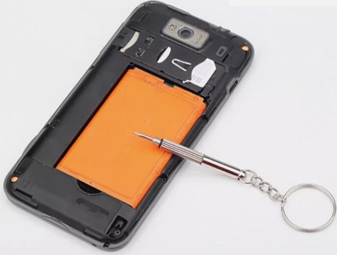 NEW 2 Pcs 3 in 1 Mini Tool Key Chain Eyeglasses Watch Phone Repair Screwdriver