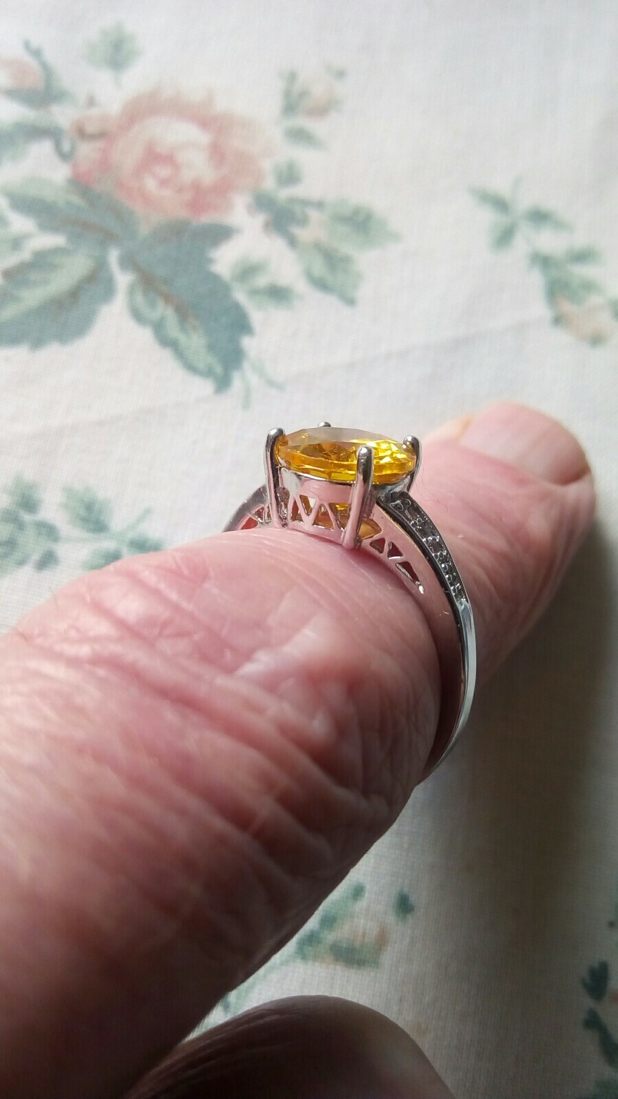 Ladies Silver Jewel Ring