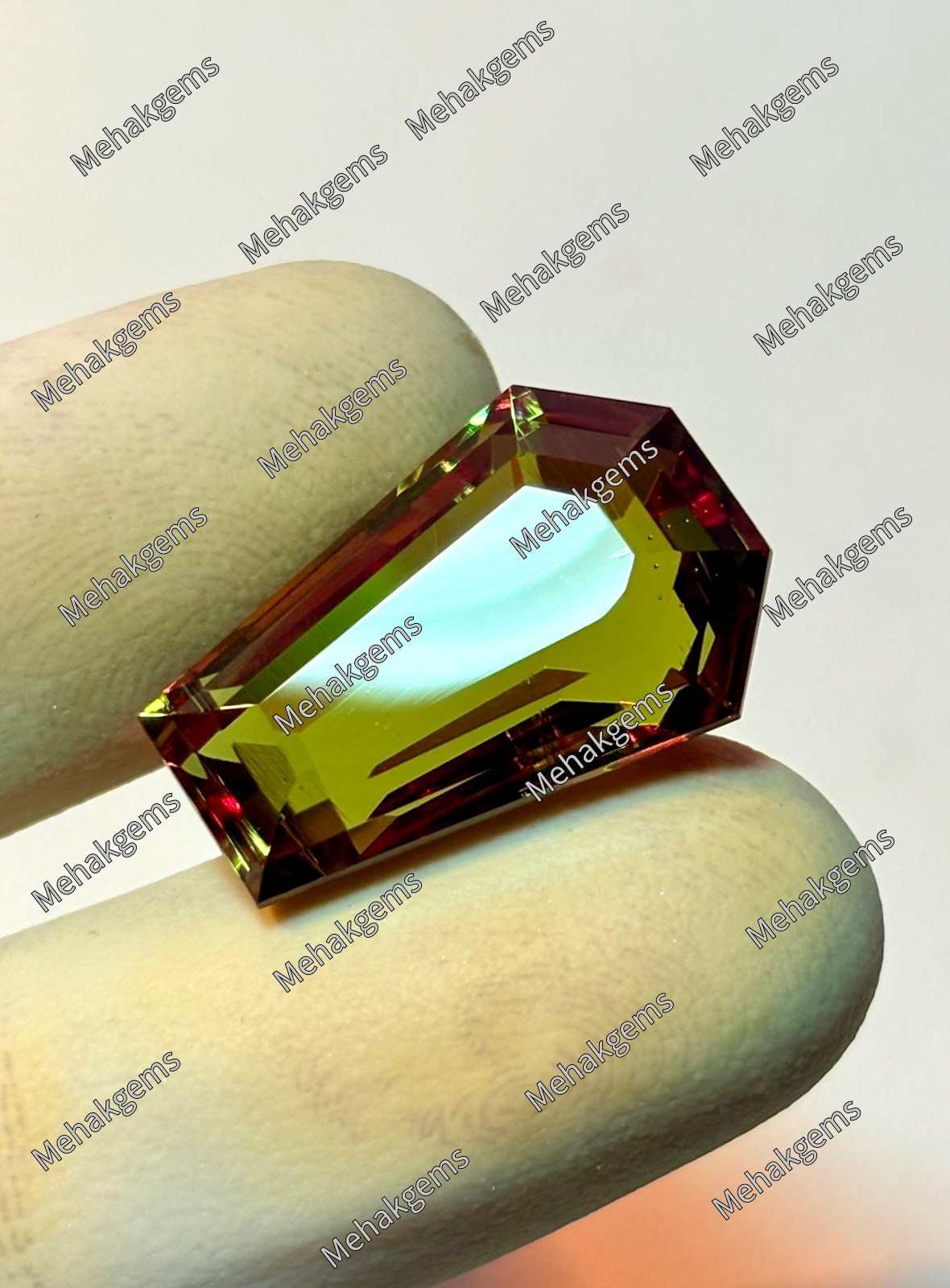 33 Ct Color Change Zultanite Gemstone, Coffin Cut Diaspore for Statement Ring