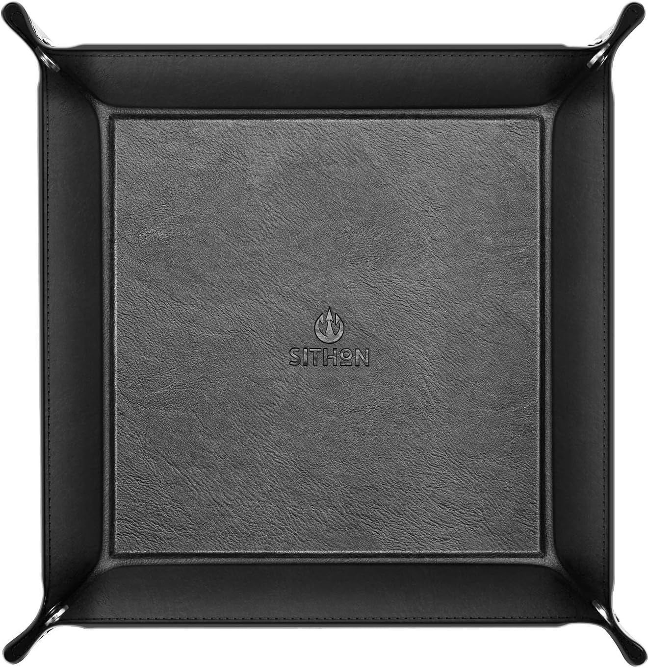 Valet Tray Desktop Storage Organizer – Multi-Use PU Leather Catchall Tray
