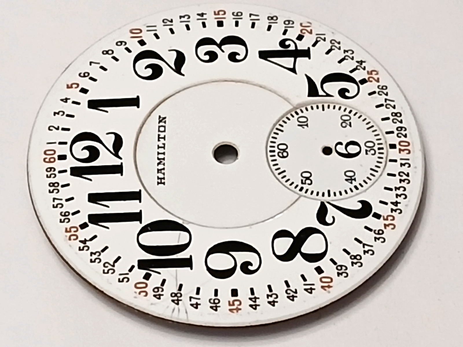 16 size Hamilton Montgomery Rail Road Double Sunk pocket watch Dial