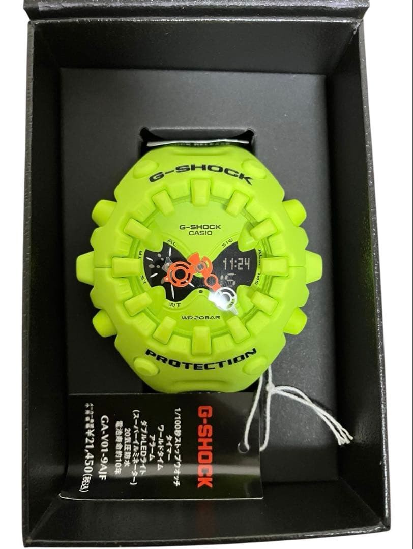 G SHOCK GA V01 9AJF neon yellow with box and tag