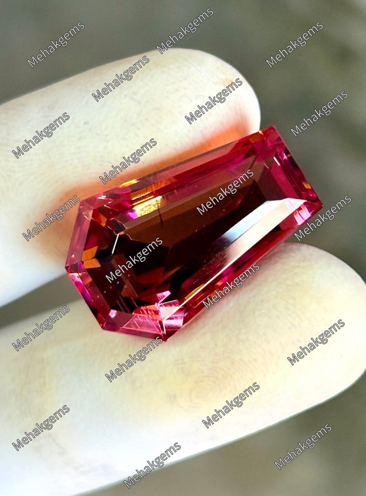 33 Ct Color Change Zultanite Gemstone, Coffin Cut Diaspore for Statement Ring