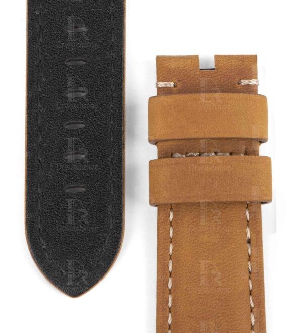 Handmade Brown Leather Watch band DR-085 for PAM – Panerai 22mm strap