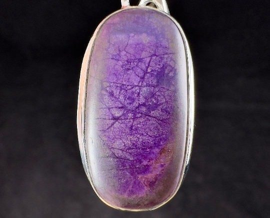 AA SUGILITE Crystal Pendant Sterling Silver Stone Cabochon Fine Jewelry, 54218