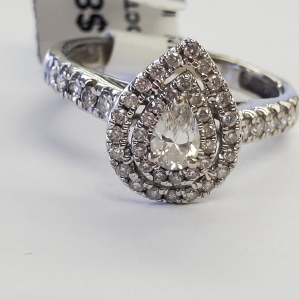 Lady’s Diamond Engagement Ring 41 Diamonds .90 Carat T.W. 10K White (I02012652)