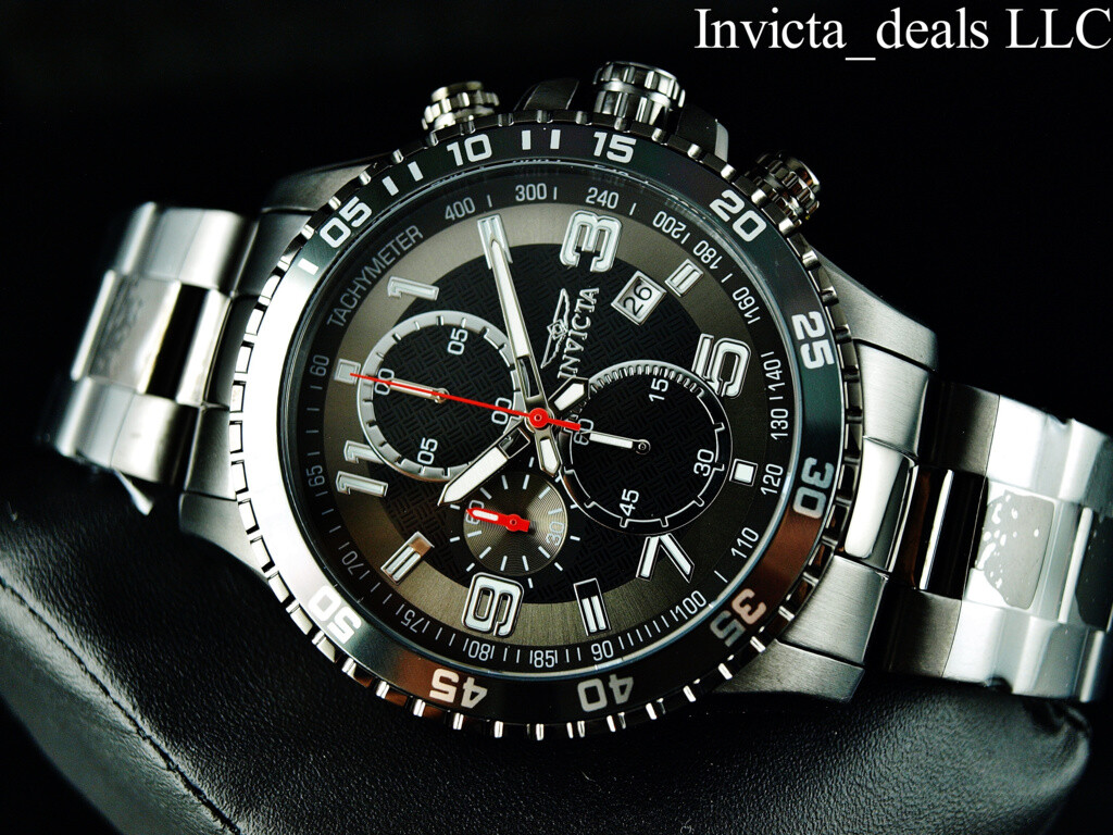 Invicta Men’s Specialty FLIGHT Chronograph Gunmetal Tone Stainless Steel Watch