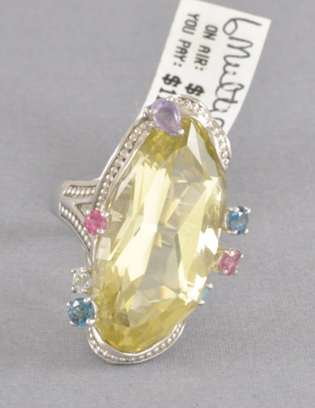 Sterling Bold 20.00 ct tw Multi-gemstone Ring – Size 6