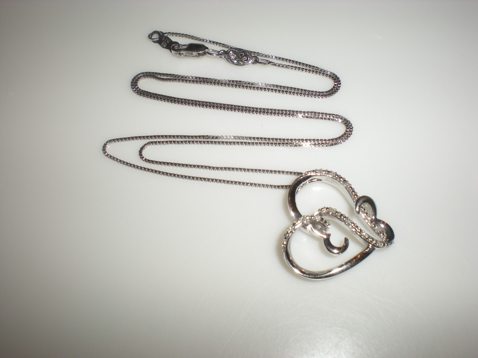 Jane Seymour Open Hearts SS Heart-Shape Diamond Accent Necklace 💎 KAY Jewelers