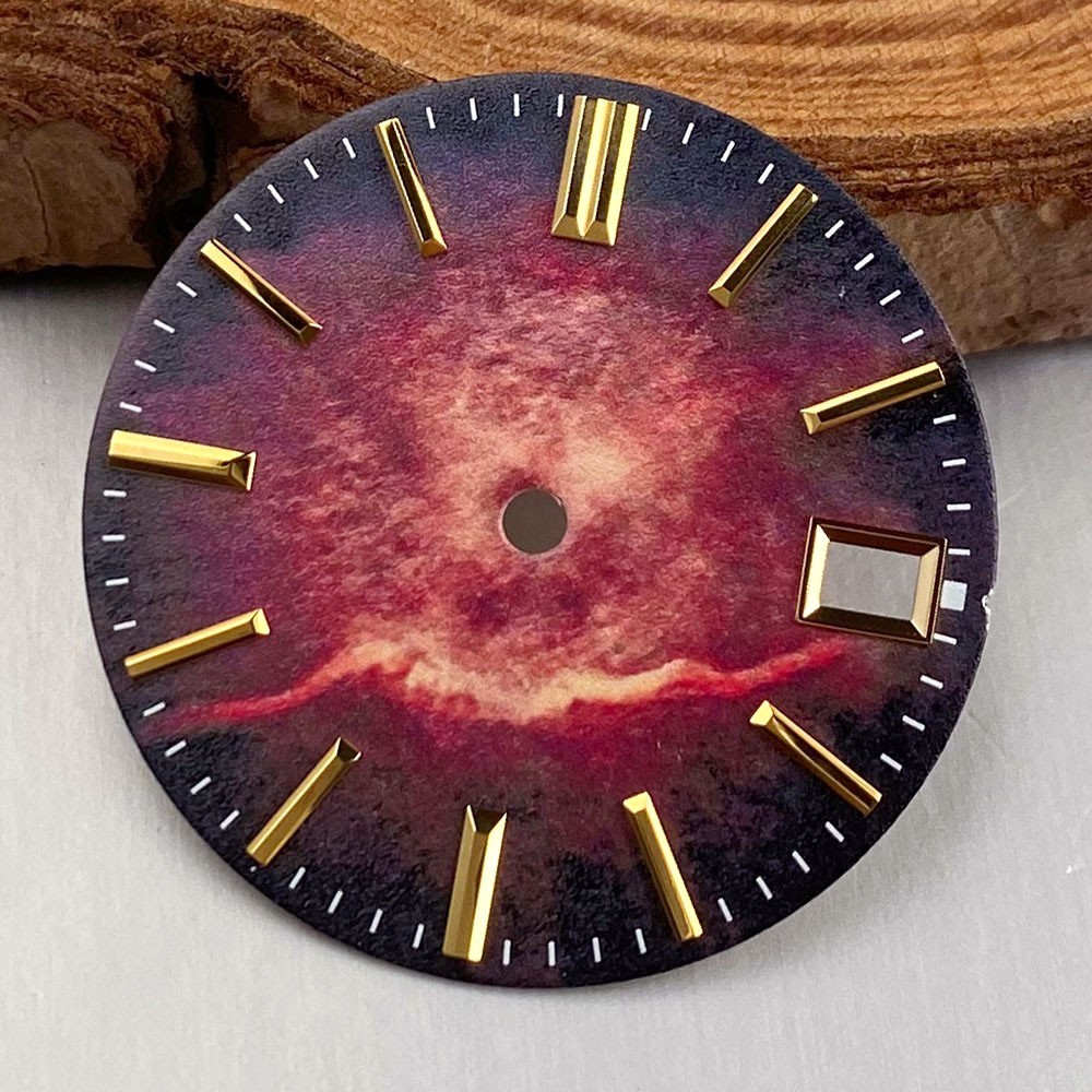 Four Colors 28.5mm New Gradient Watch Dial Face Fit NH35 NH36 NH38 Auto Movement