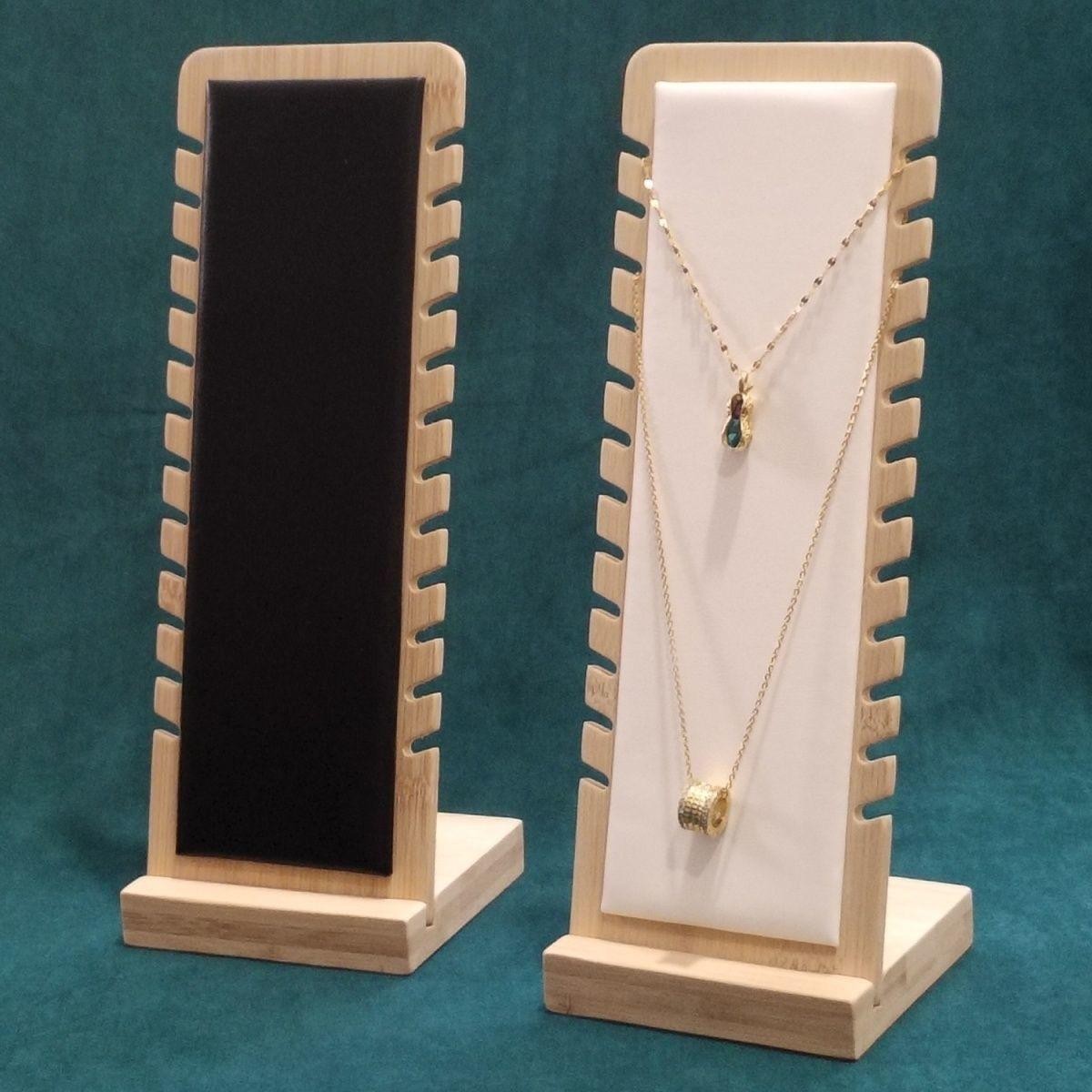 Creative Bamboo Wooden Jewelry Display Stand Necklace Bracelet Holder Organizer