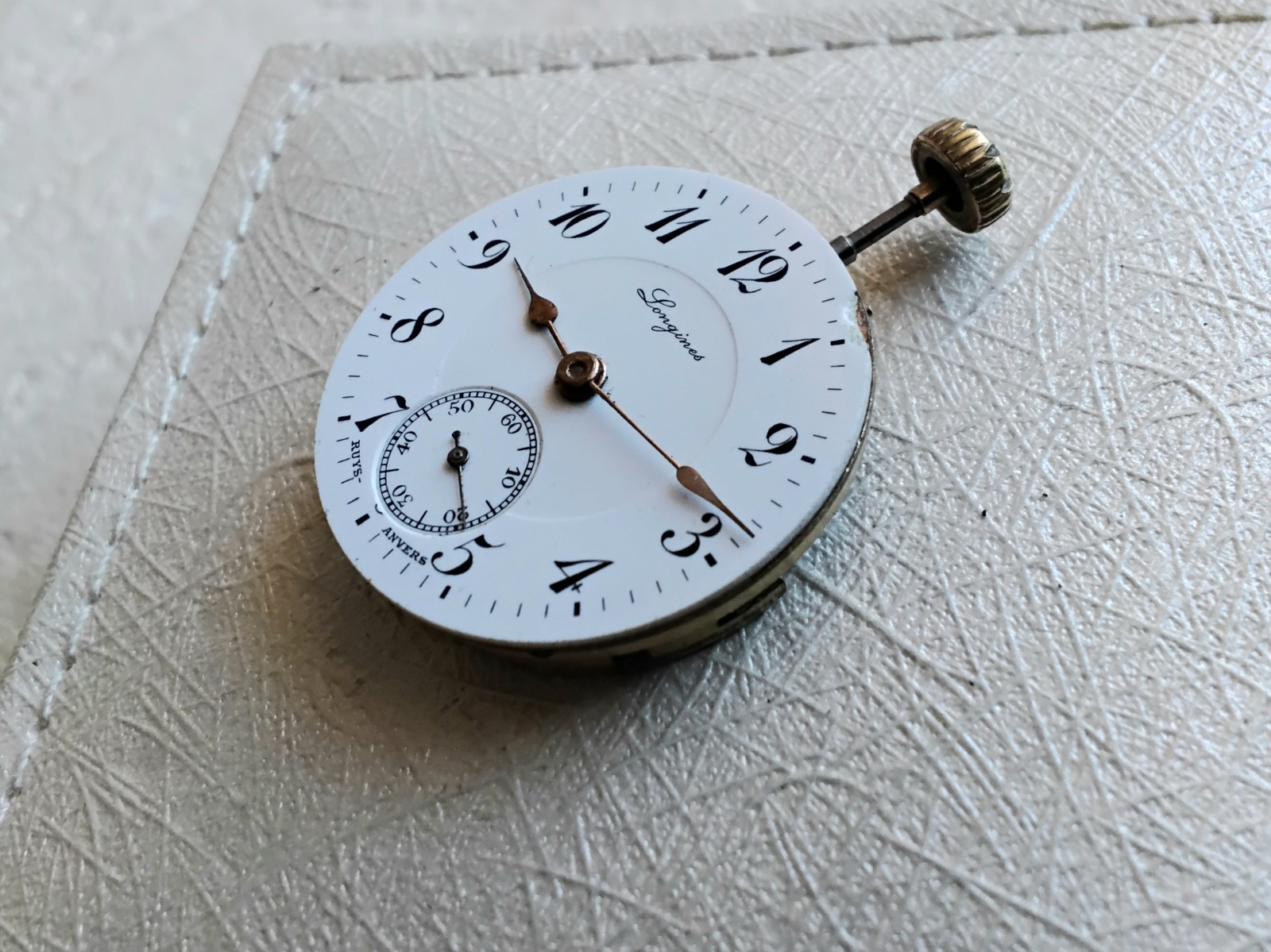 Swiss antique Longines watch movement for parts, cal. 11.87