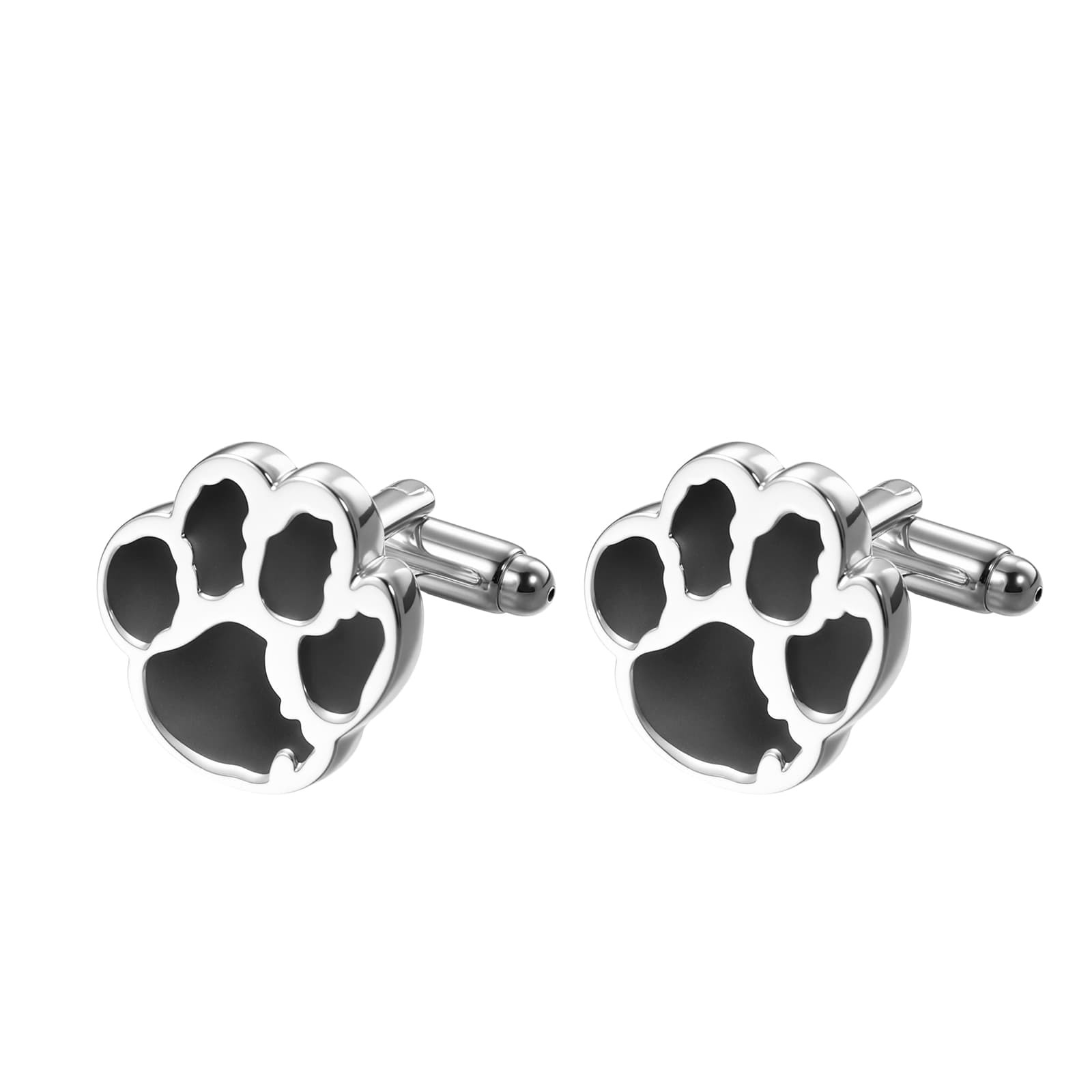 Men’s Pet Paw Print Dress Cufflinks Casual Business Accessories for Daily Wear
