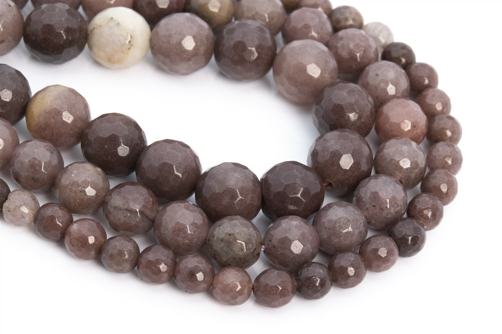 Purple Brown Aventurine Grade AAA Micro Faceted Round Loose Beads 6/8/9-10MM