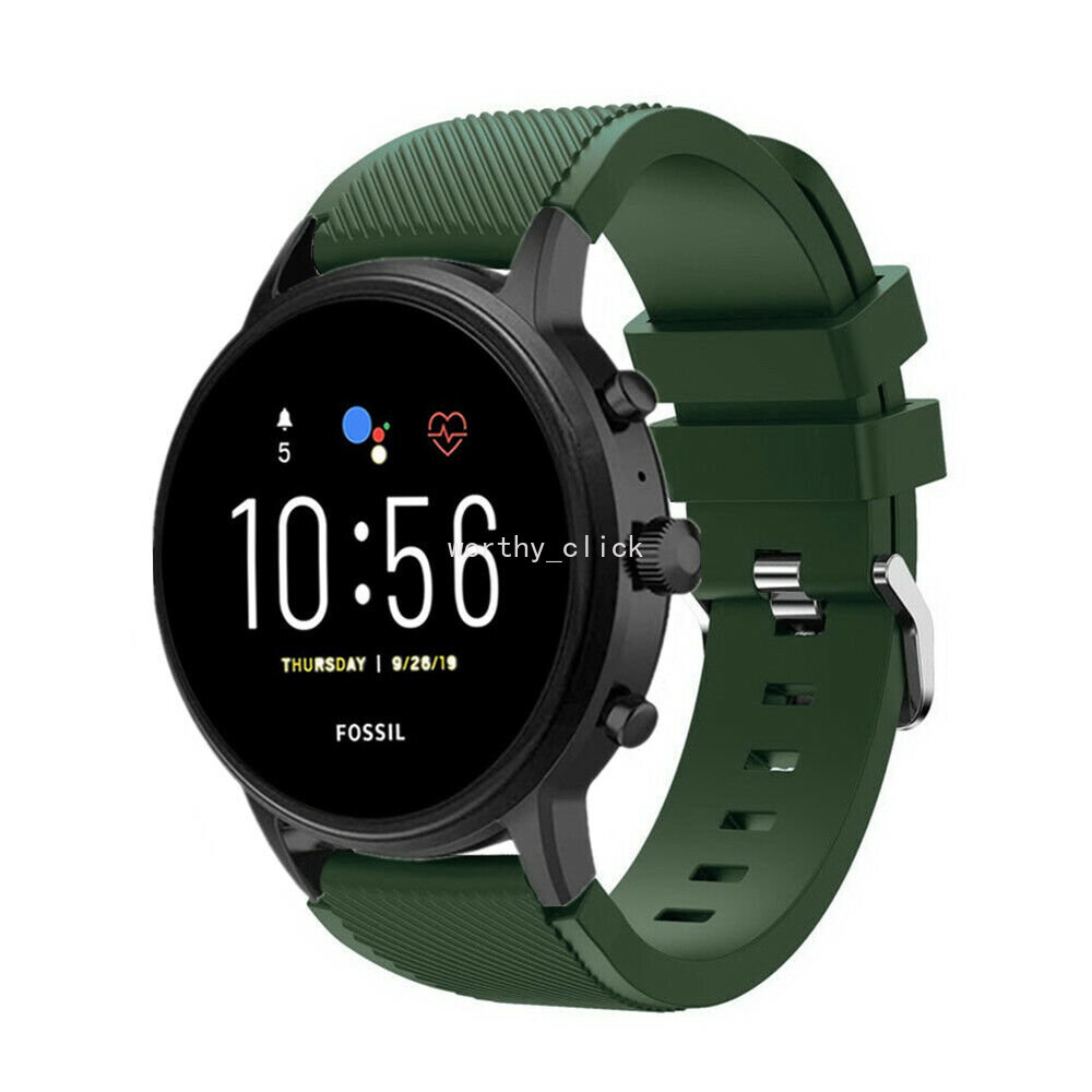 Fossil Gen 5 / Men’s Gen 6 5E Watch Band 22mm Rugged Silicone Sport Watch Strap