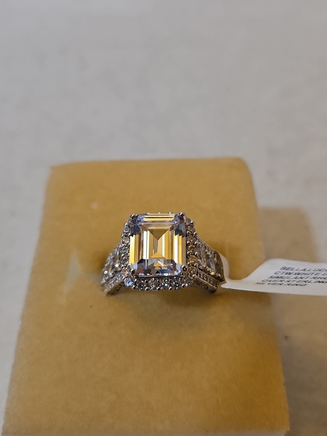 Bella Luce 7.83 CTW CZ Rhodium Over Sterling Silver Ring Size 9