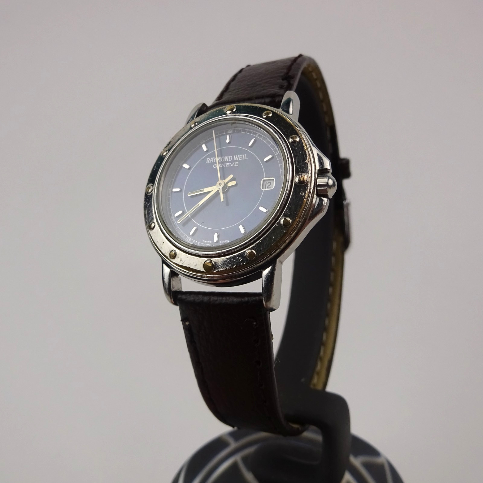 Raymond Weil Tango 5360 Watch Blue Dial Women’s Brown Leather Strap