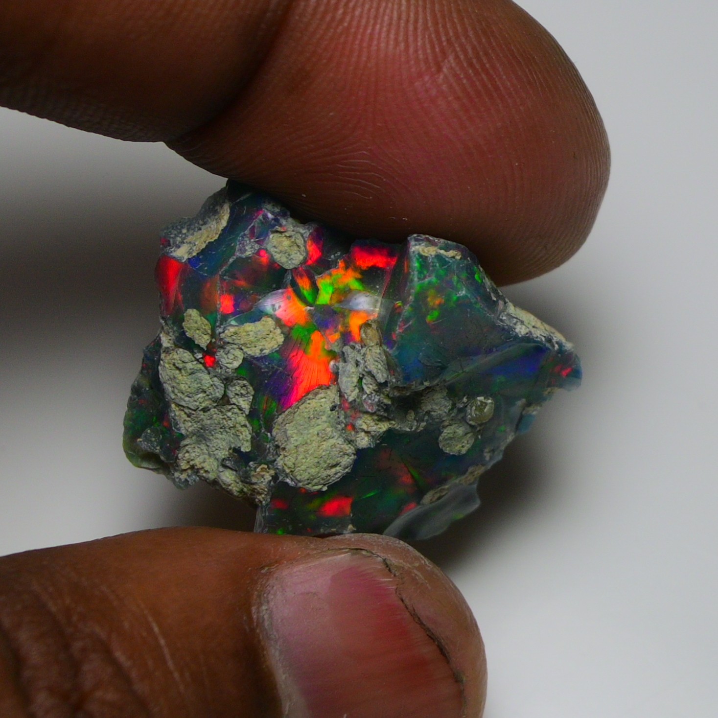 20.00 Ct Natural Black Ethiopian Opal Rough – Ideal for Jewelry, Smoked Opal Raw
