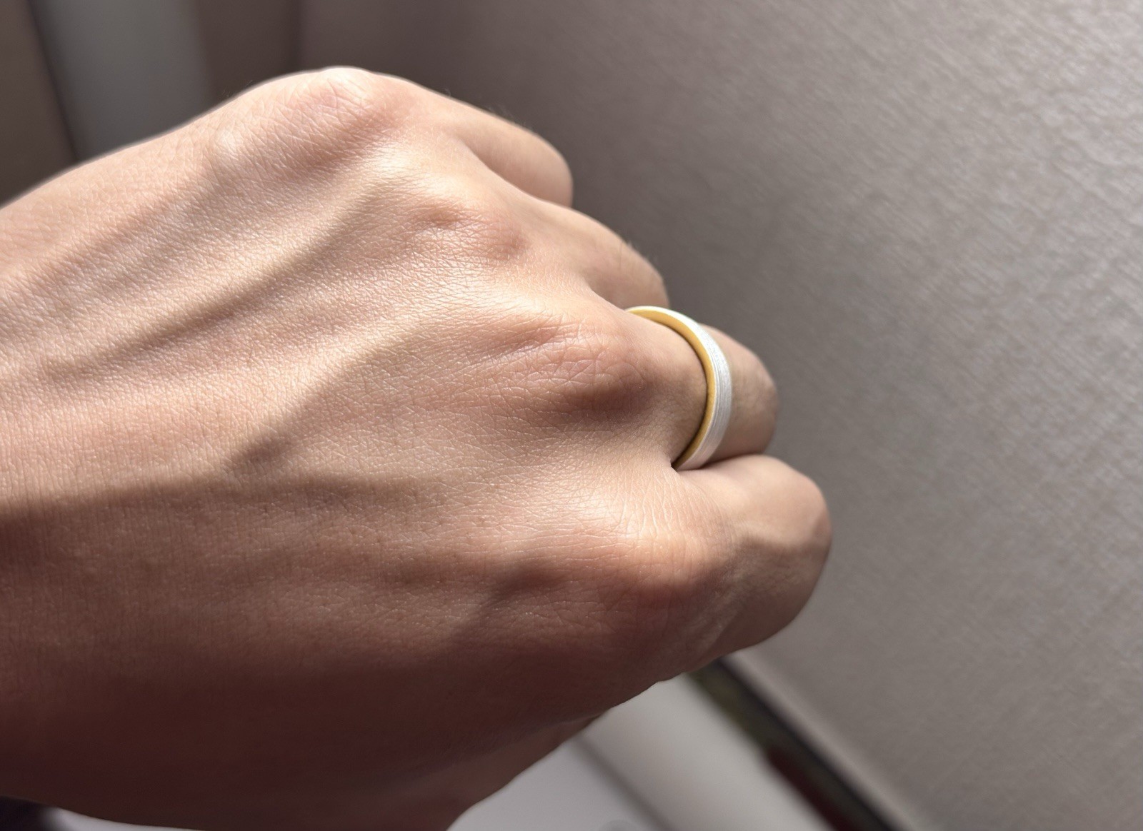 Rainveil Ring, Handmade S999 Silver Ring with Hidden 24K Gold Interior, Japanese