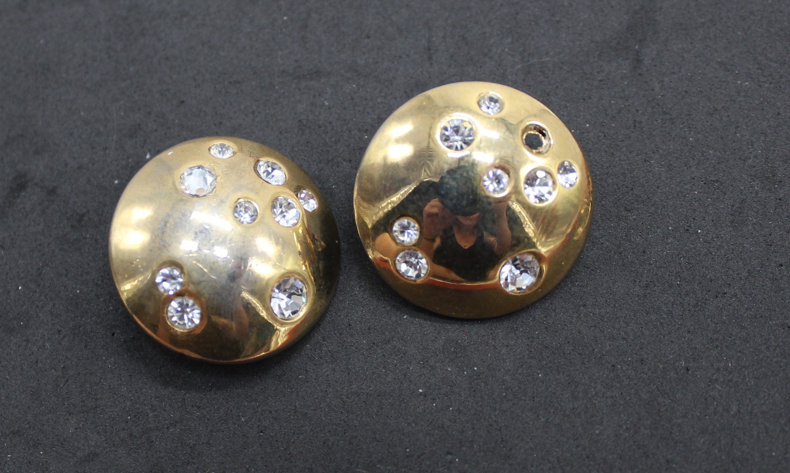 Gold tone Lot of 3 Pairs of Clip On Earrings
