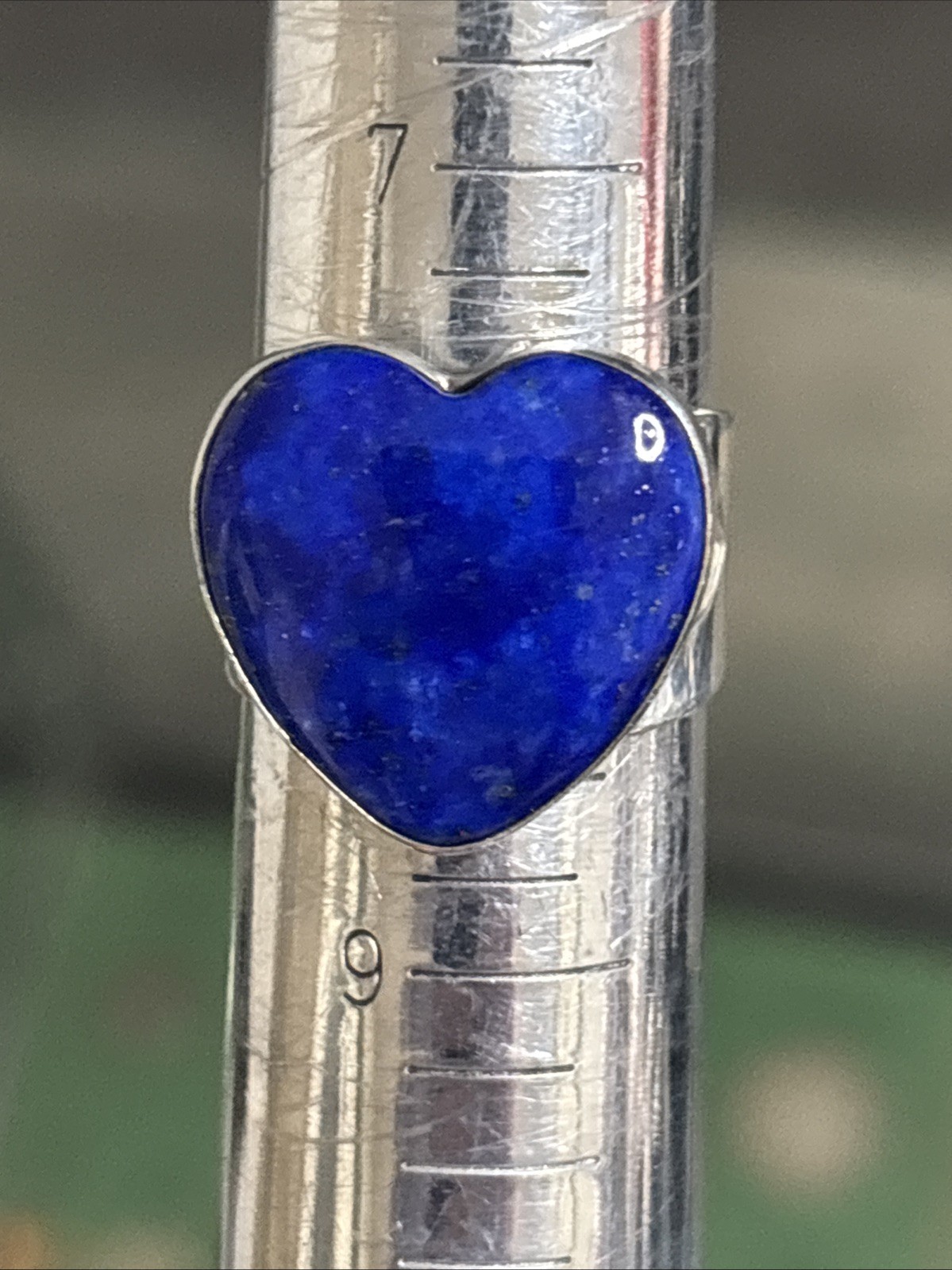 MINE FINDS BY JAY KING DTR Lapis Lazuli Heart Sterling Silver Ring Size 8