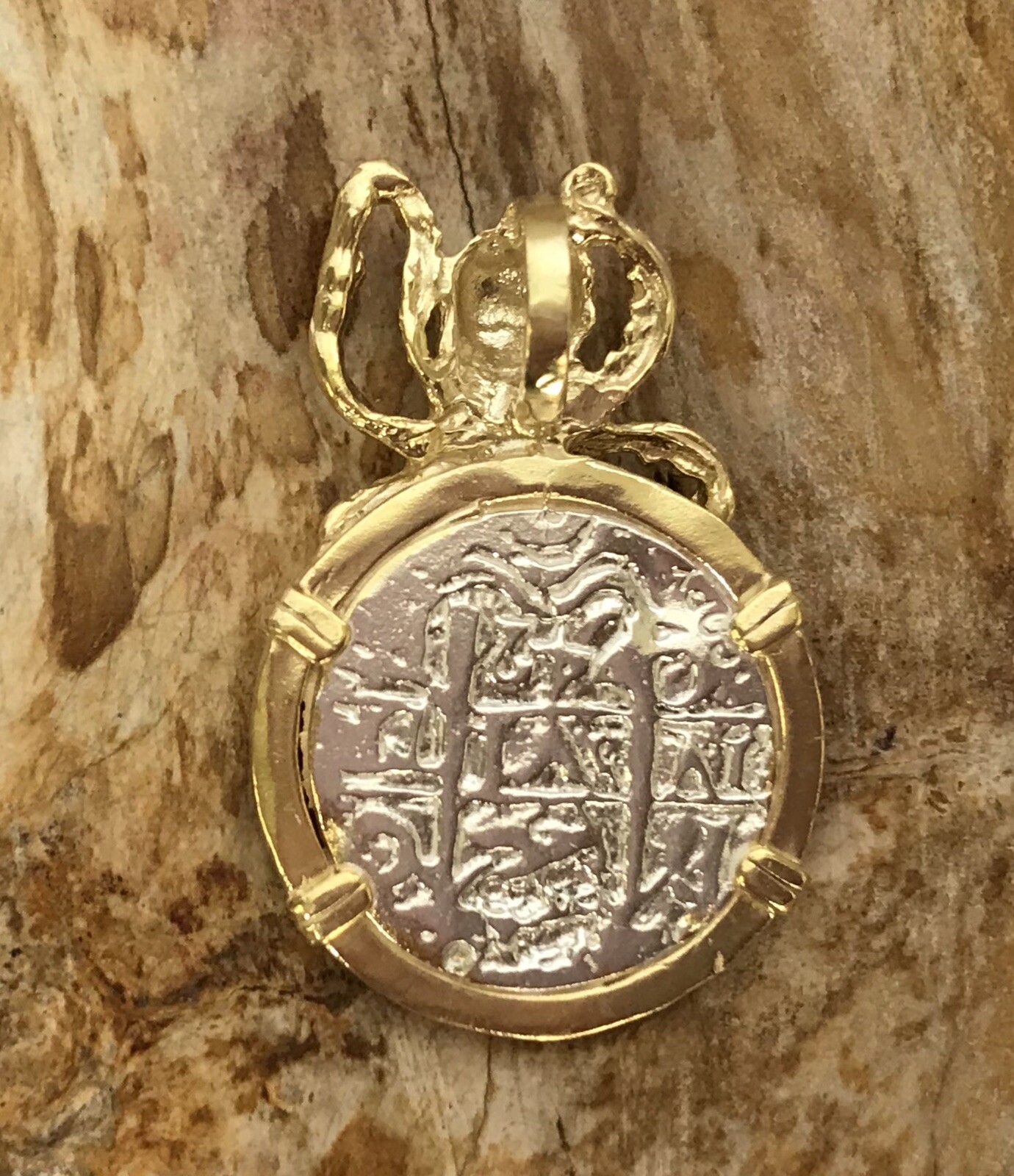 ATOCHA Coin Design Pendant 1600-1700 Octopus Sterling Sunken Treasure Jewelry