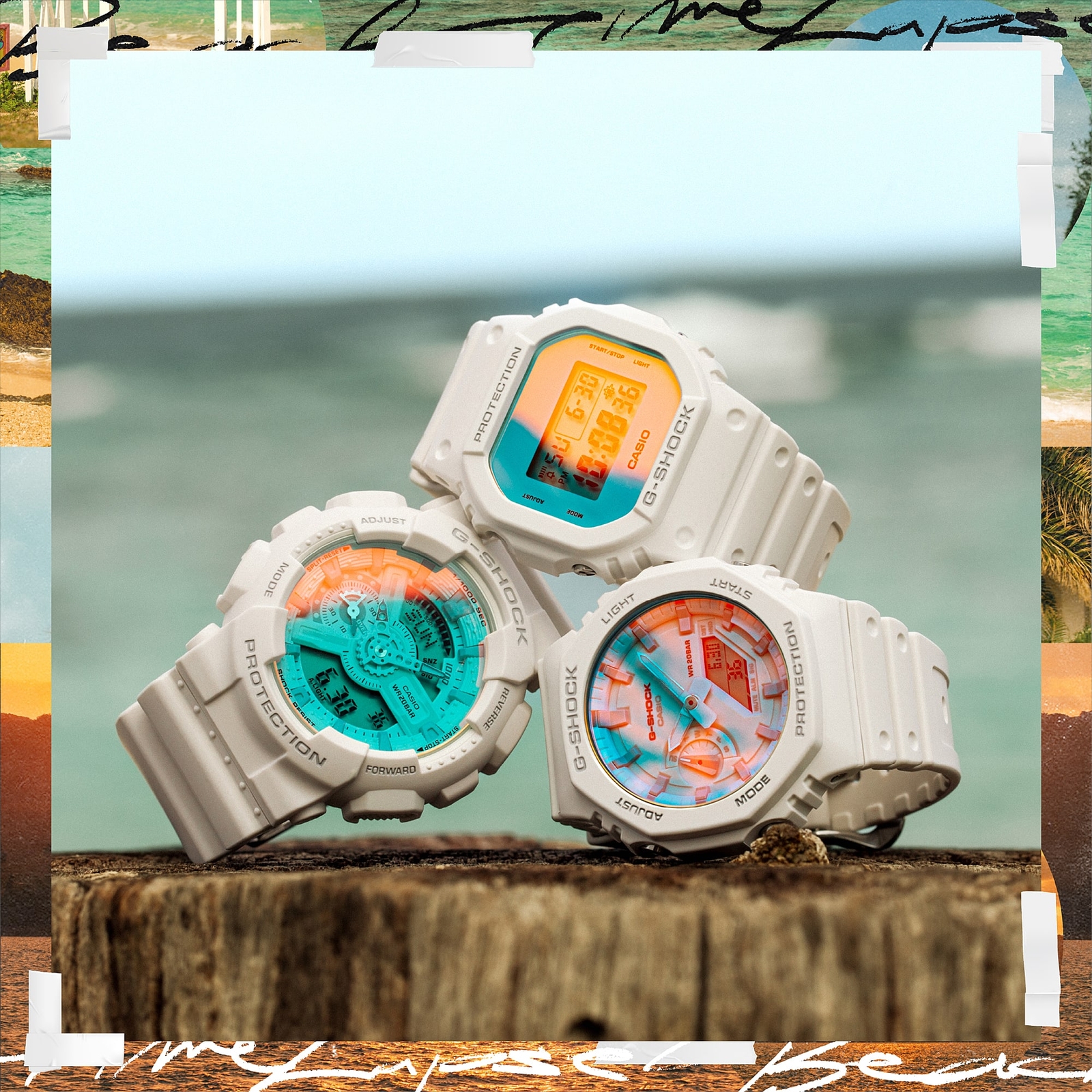 CASIO G-SHOCK GA-2100TL-7AJF BEACH TIME LAPSE Series Analog Digital Watch 45.4mm