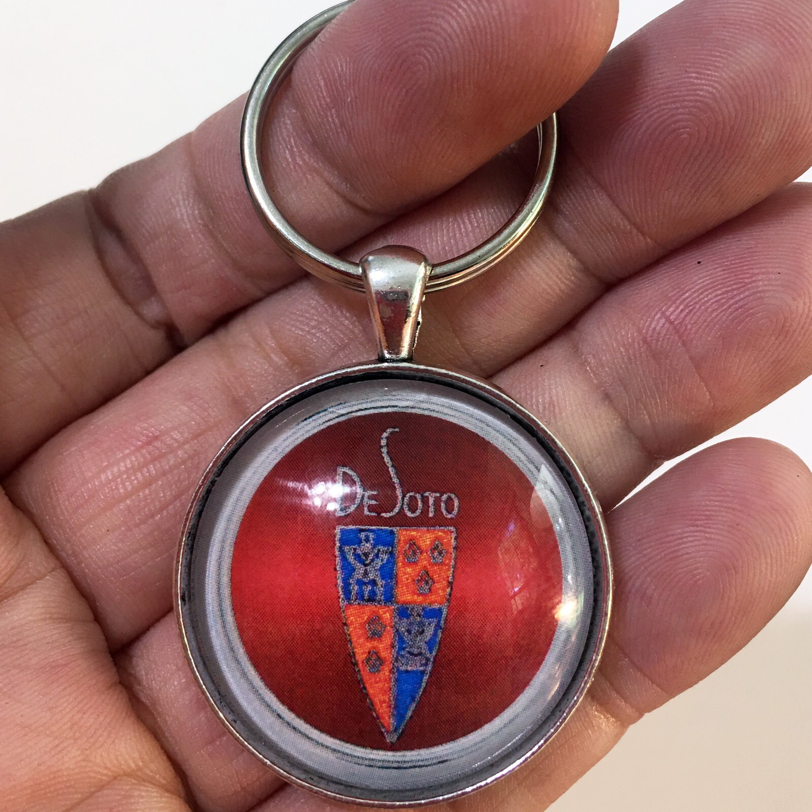 Vintage DeSoto Horn Cap Image Reproduction Keychain