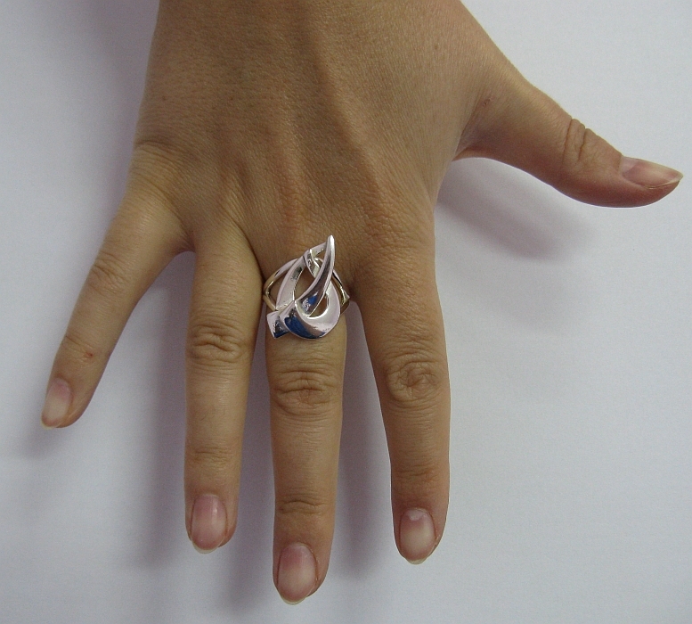 Extravagant Sterling Silver Ring Solid 925 Adjustable Size Nickel Free Handmade