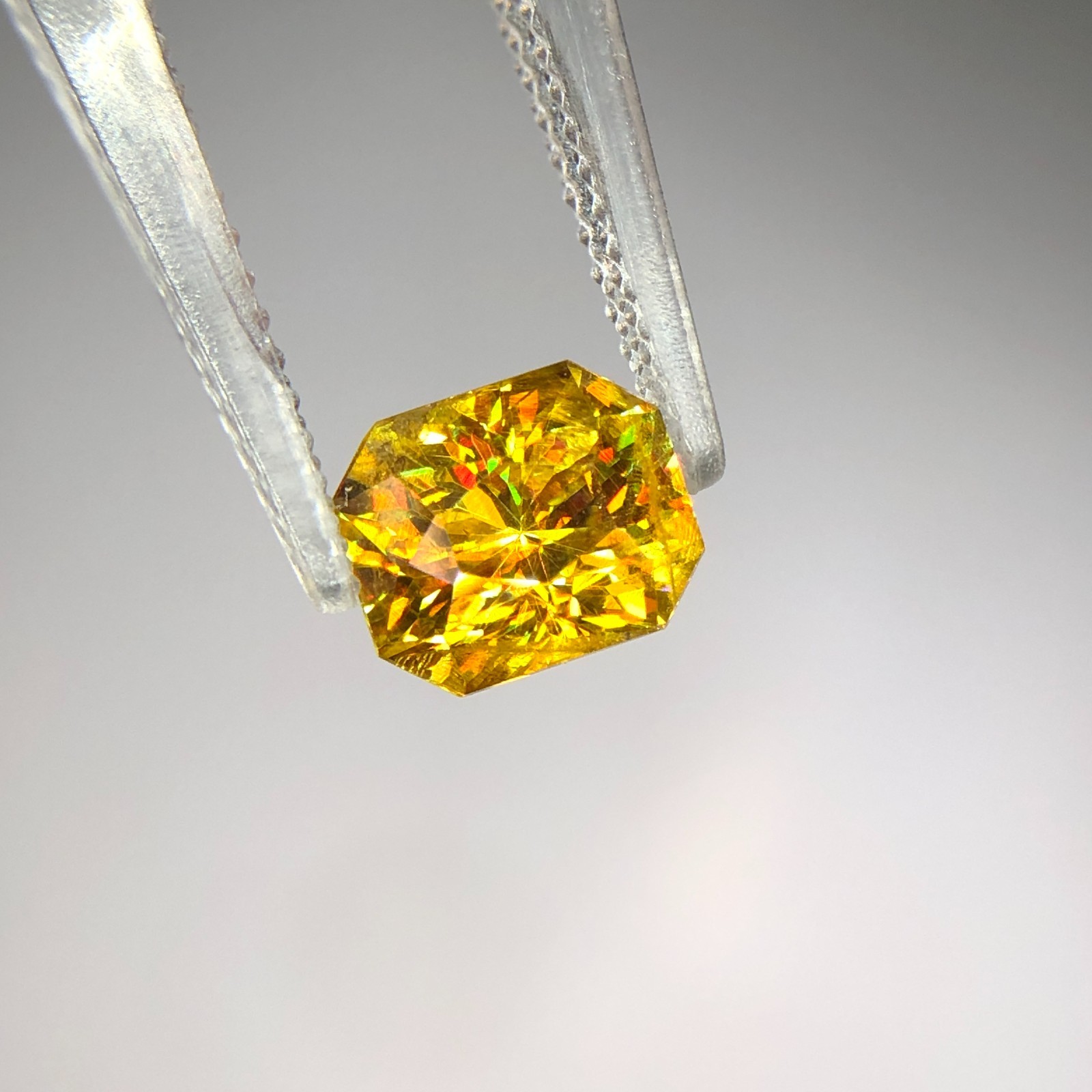 1.45 Carat | Natural Full Fire Sphene Titanite | Step Cut Gemstone Pakistan