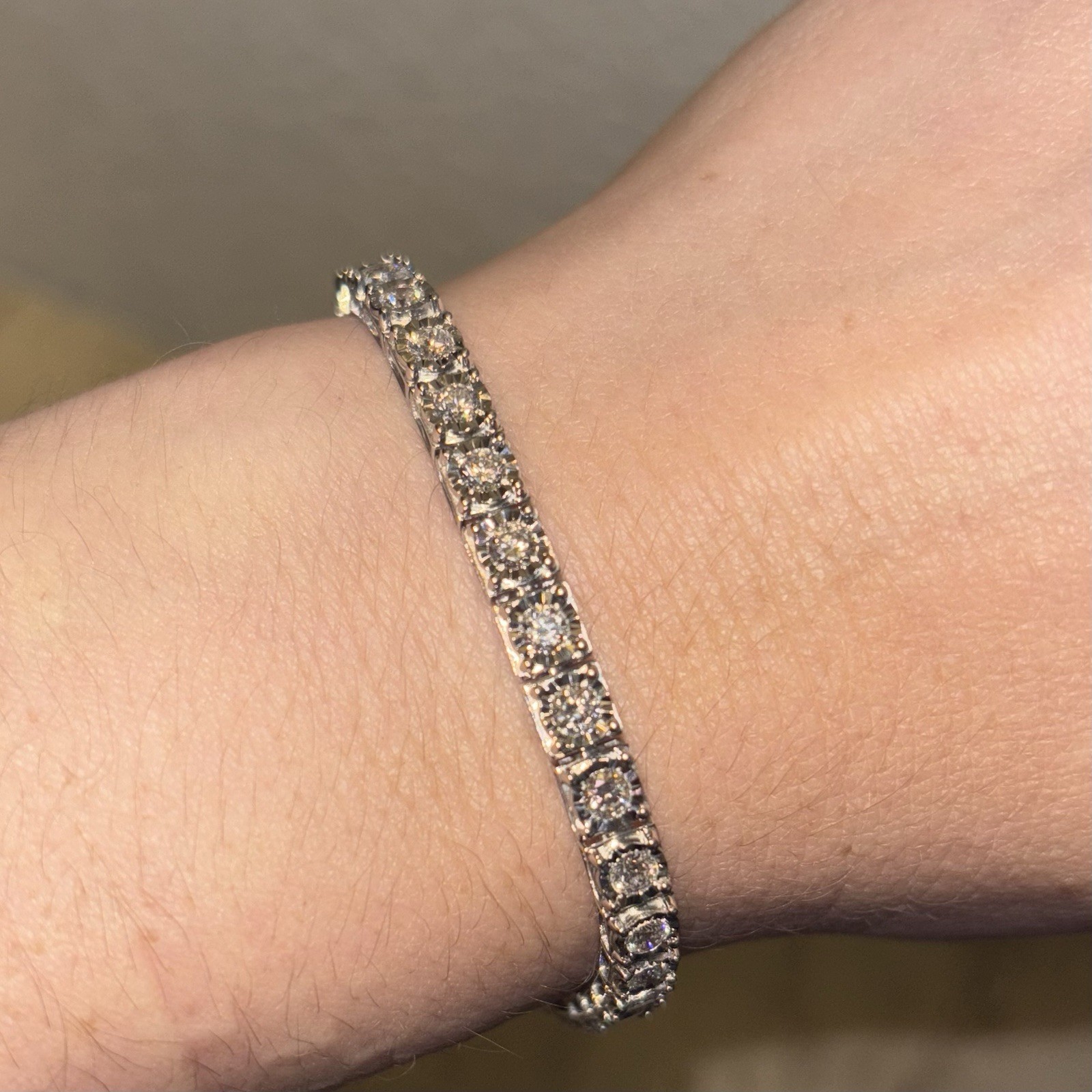 4 Ct Round Lab Grown Diamond Women’s Tennis Bracelet 925 Sterling Silver 7″Inch