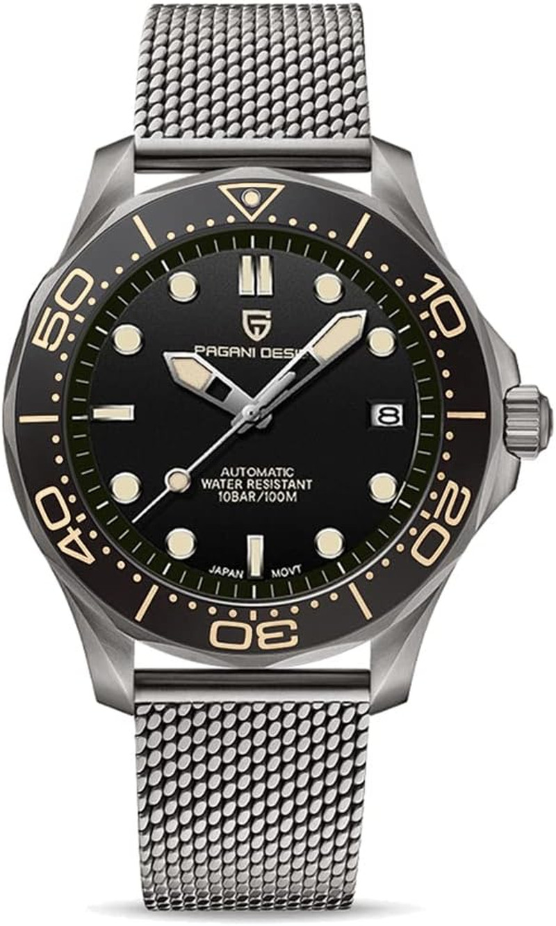 Pagani Design 007 Automatic Dive Watch, NH35, 100M Waterproof, Stainless Steel