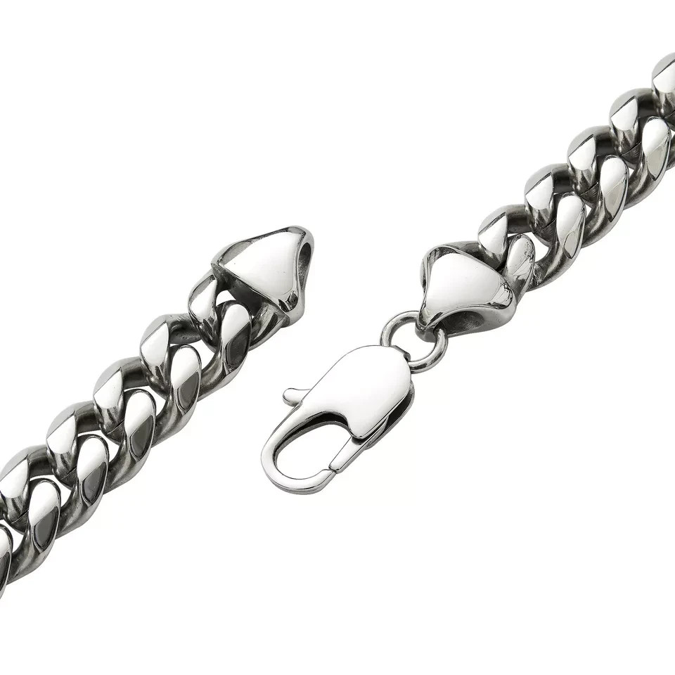 Hip Hop Width 3/5/7/9MM Cuban Link Stainless Steel Chains Necklace For Men Basic