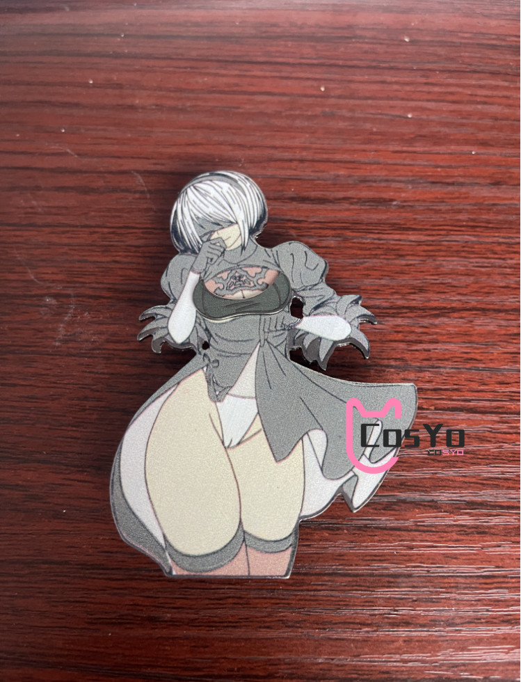 NieR:Automata 2B YoRHa No. 2 Type B Metal Badge Bags Button Brooch Cosplay Gift