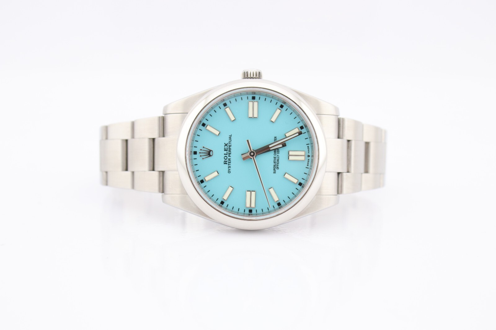 Rolex 124300 Oyster Perpetual 41mm Custom Turquoise Dial