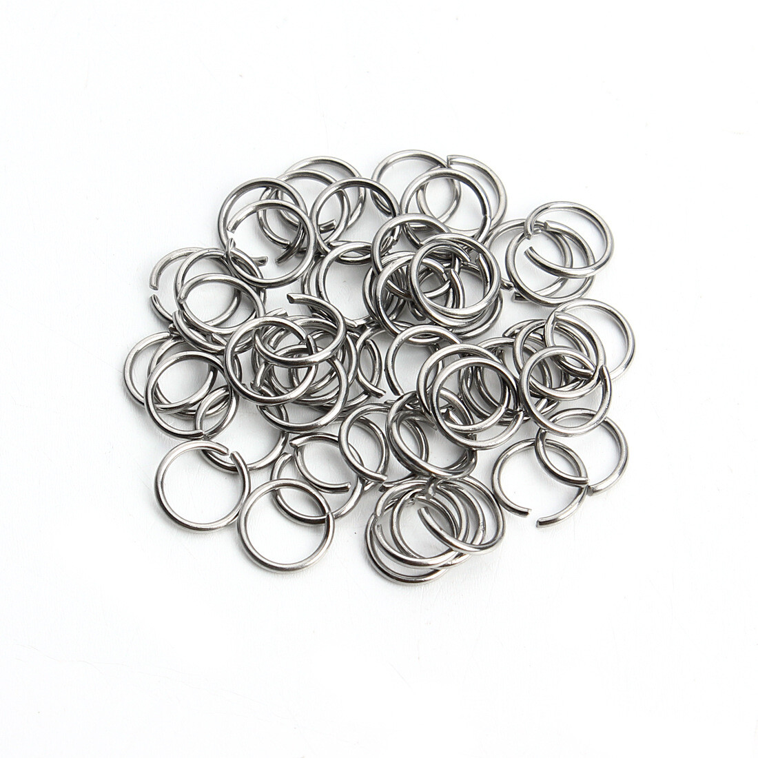 200pcs/lot Stainless Steel 3/4/5/6/7/8/10mm Open Jump Rings Connectors Findings