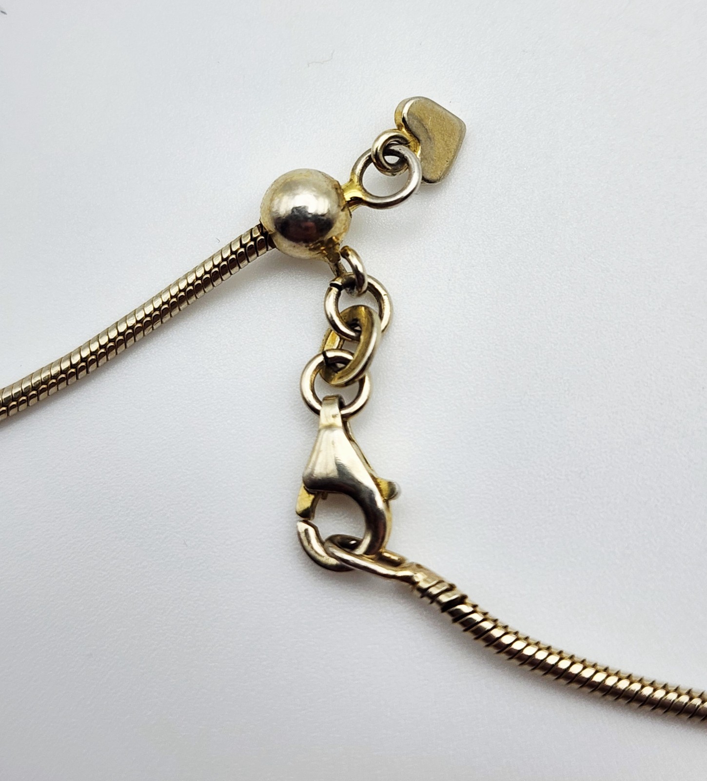 Fuzion Creations Int’l Sterling Silver Vermeil Snake Chain Necklace 22.5″