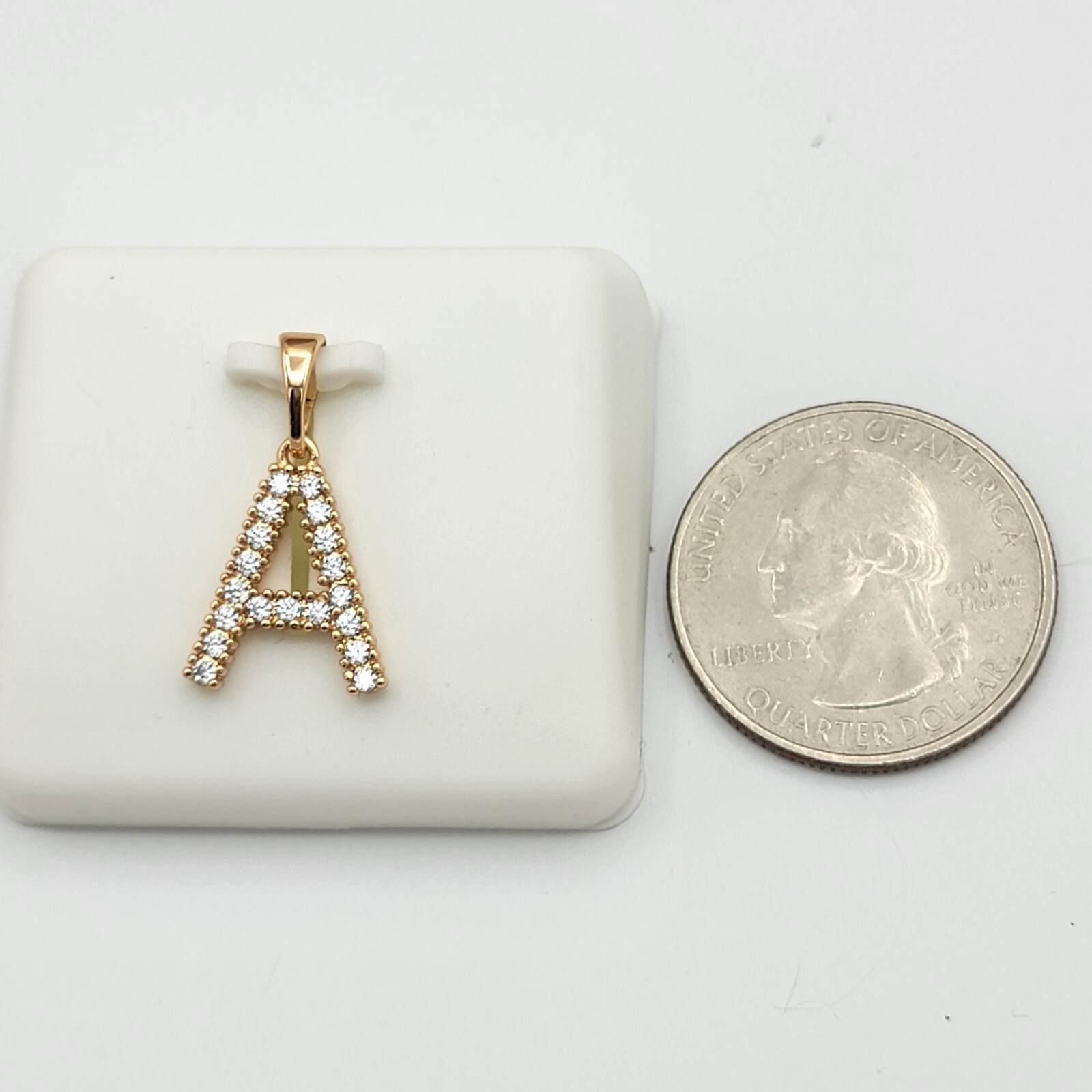 18K Gold Plated Women’s Jewelry Initial Letter A Pendant Necklace Mariner Chain