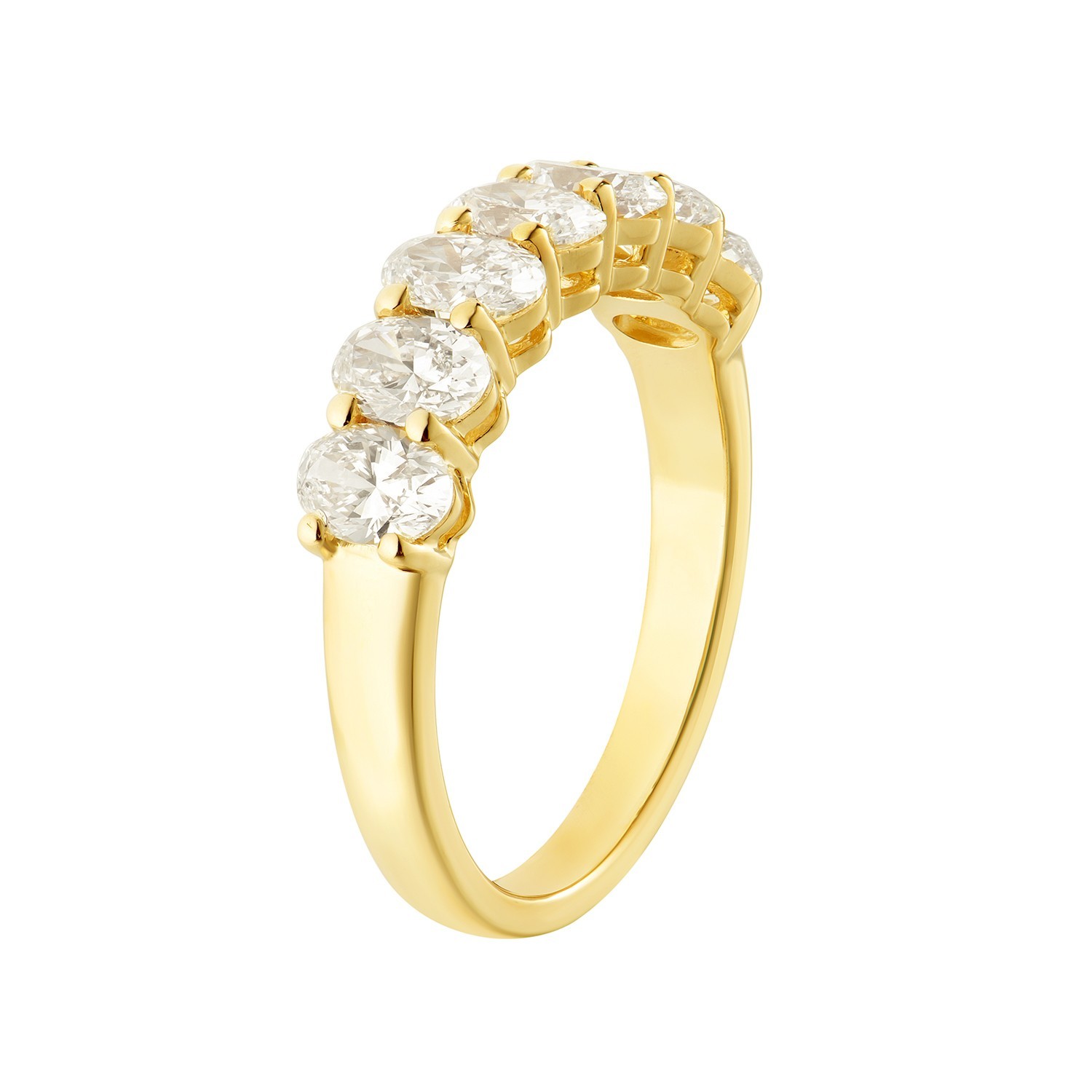 14K Yellow Gold Oval Lab Grown Diamond Wedding Band MZ6685