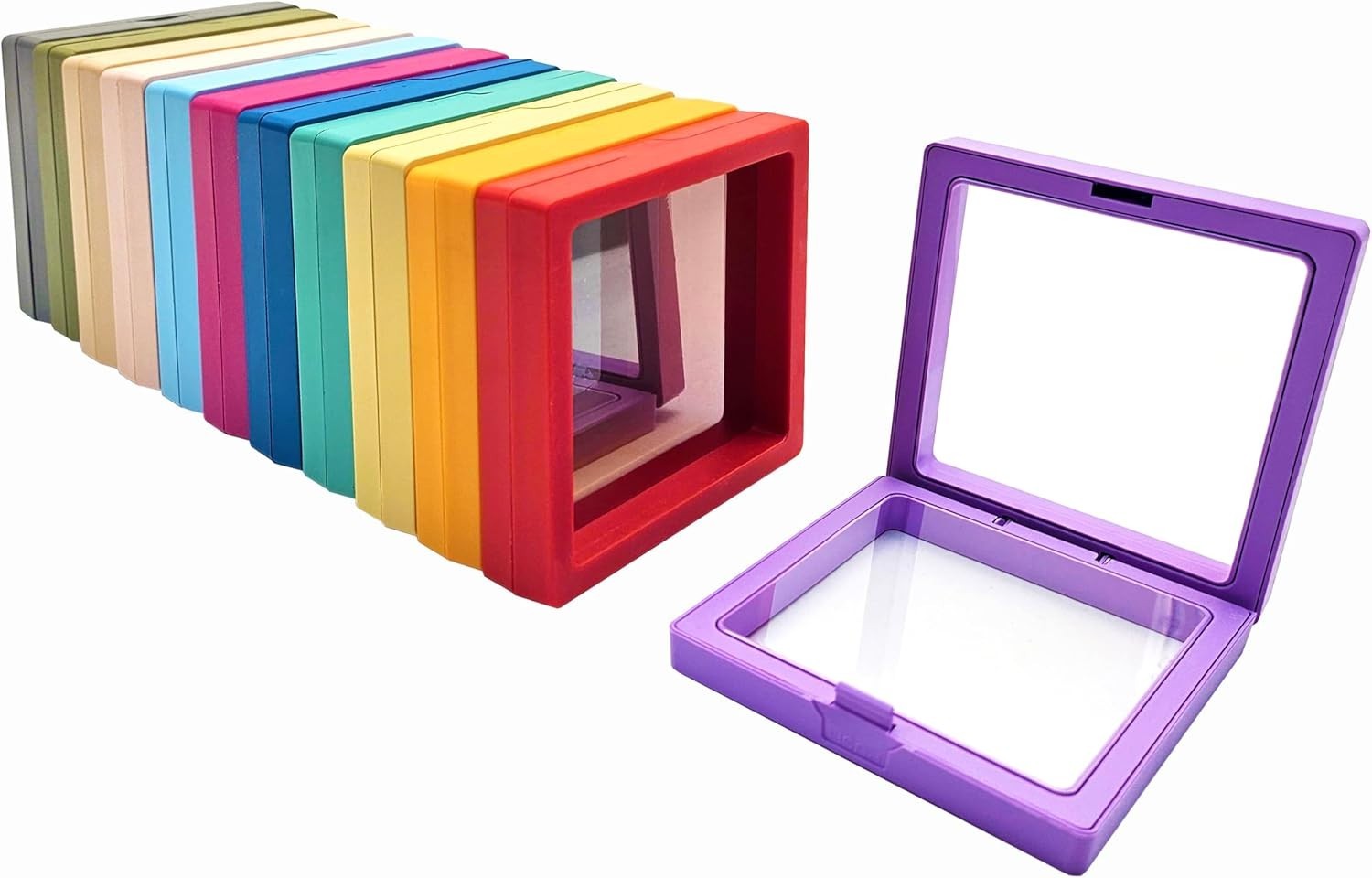12PCS 3D Floating Frame Display Stand, Jewelry Box, Gift Box, Ornament Organi…